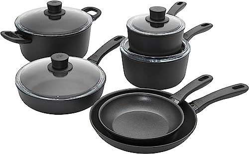 BALLARINI Avola 10-pc Aluminum Nonstick Pots and Pans Set, Dutch Oven, Made in Italy